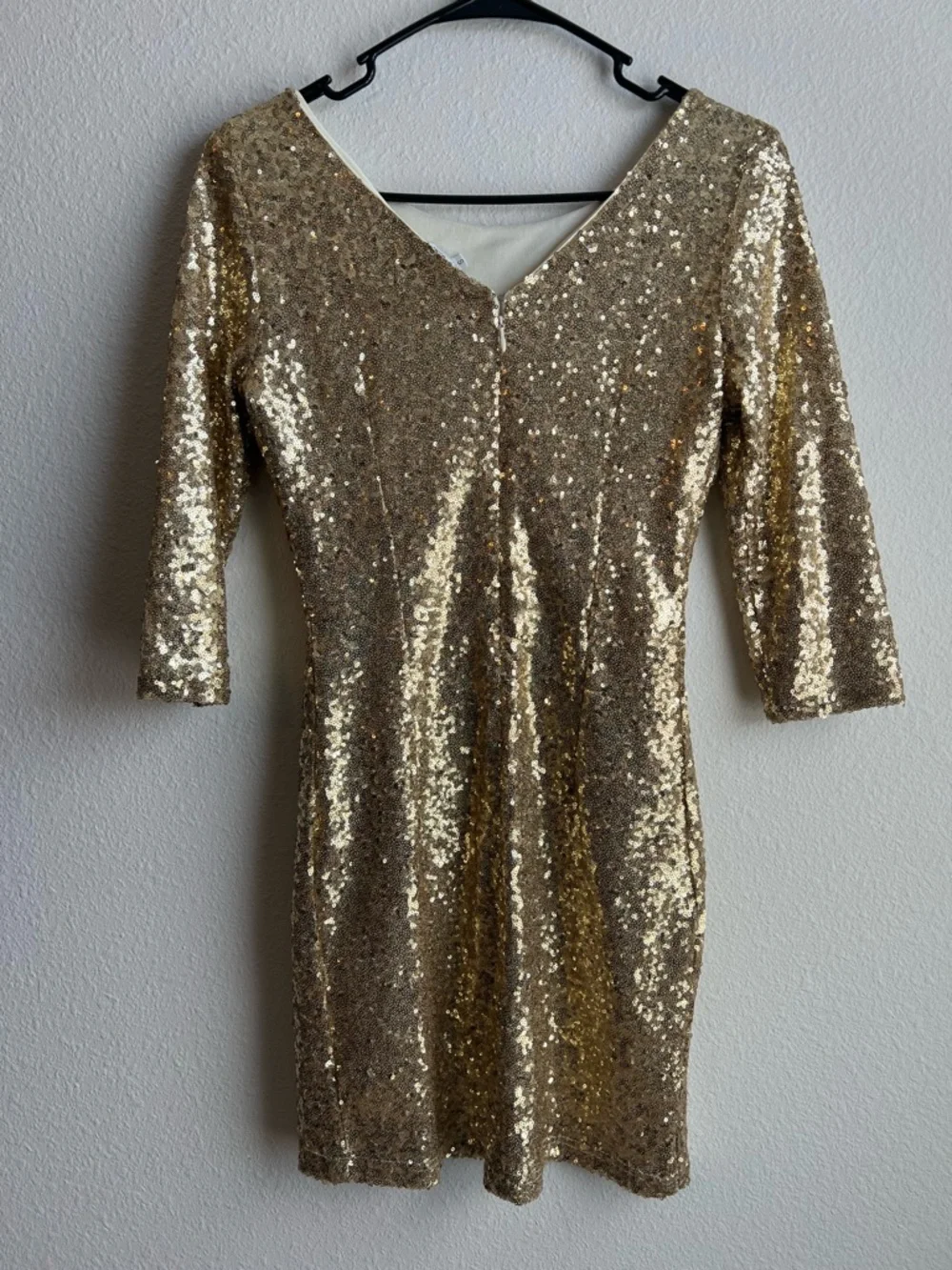 Dainty Hooligan Gold Sequin Mini Dress - Picture 2 of 3